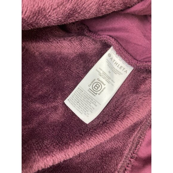 *Athleta Cozy Karma Funnel Neck Sweatshirt Womens M Burgundy Athleisure Corpcore - Picture 5 of 6